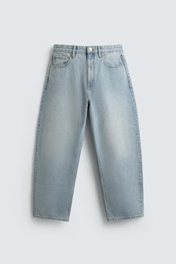 JEANS TAPERED WIDE FIT / Azul claro - Zara фото 7
