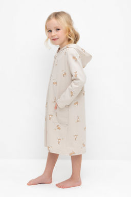 К 5764-1/бежевый,кролики и цветы халат дет - Crockid фото 5