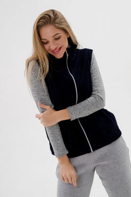 Жилет женский из велюра синий макс - Амадэль фото 22