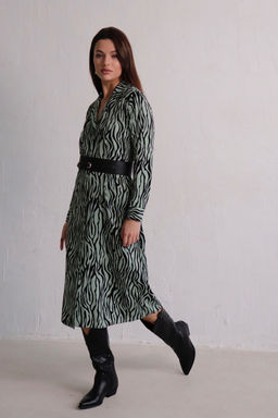 Платье-рубашка с английским воротником принт - Martichelli фото 250