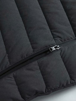 Куртка мужская гибридная стёганая с капюшоном с графеновой подкладкой черного цвета 9627_1Ch