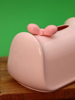 Салфетница Glossy bow, pink (21*12,5*12,5 см)