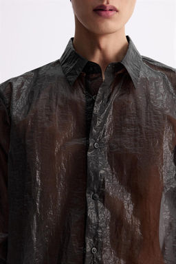 LIMITED EDITION SEMI-SHEER SHIRT - Zara фото 6