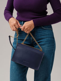 Кожаная сумка Azaro 90495 фиолетовый цветок