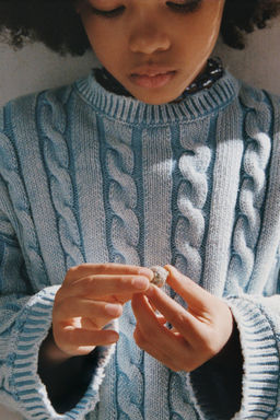 CABLE-KNIT ACID WASH JUMPER - Zara фото 5