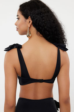 Siyah Bralet Dugumlu Bikini Ustu TBESS24BU00155 - Trendyolmilla фото 4