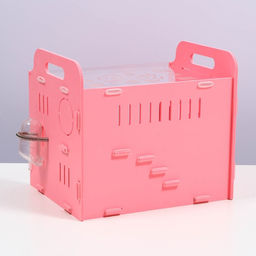 Клетка-переноска для грызунов,акриловая, розовая, 29 х 23,5 х 26 см - Пижон фото 3