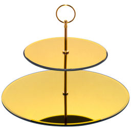 БЛЮДО СЕРВИРОВОЧНОЕ 2-Х ЯРУСНОЕ GOLDEN MIRROR 19/30 СМ