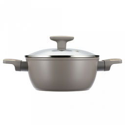 Кастрюля с антипригарным покрытием Fiamma 3,7л, д24см, h16см, s2,6мм, дно s3,2мм, литой алюминий, стеклянная крышка, пароотвод, бакелитовая ручка с покрытием soft-touch, капсульное дно, цветная коробка, Regent (Китай) Подходит для всех видов пл - Домашняя мода фото 2