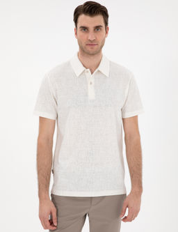 Ekru Slim Fit Polo Yaka Ti__rt - Pierre cardin фото 3