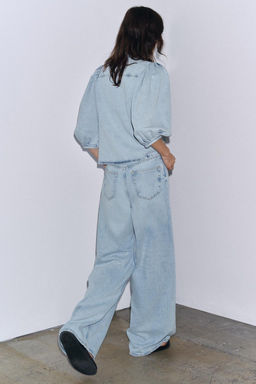 ZW COLLECTION HIGH-WAIST PALAZZO JEANS - Zara фото 20