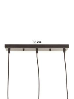 Светильник BayerLux ЭКО «Джесси», 3×40 Вт, Е27, черный/коричневый, 20×50×26 см