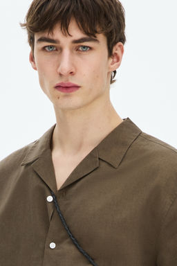 Camisa resort en mezcla de lino Relaxed Fit - H&m фото 9