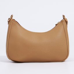 Сумка багет из искусственной кожи, 19х15х6.5 см, бежевый цвет - Nazamok фото 4