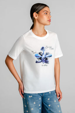 Арт. 31167 Футболка женская  44-52 (5 шт) Цвет:молочный