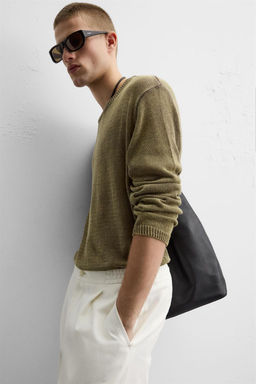 RELAXED FIT SEMI-SHEER SWEATER - Zara фото 7