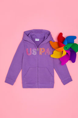 Детская сиреневая базовая толстовка с капюшоном Неожиданная скидка в корзине