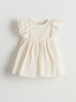 Poplin K?z Bebek Elbise ve Sa? Band? 2li