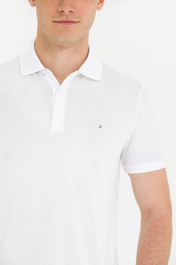 U. S. Polo Assn Мужская белая футболка с воротником-поло - U.s. polo assn фото 7