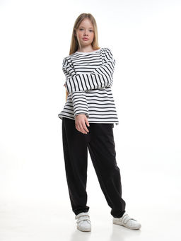 Брюки спортивные черные 22-7676 черный - Mini maxi фото 6