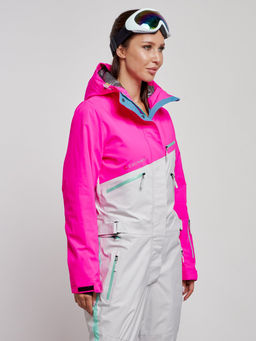 Горнолыжный комбинезон женский зимний розового цвета 2326R - Mtforce фото 10