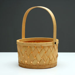 Корзина плетёная для хранения, 20×20×12 см, ручка h=14.5 см, секвойя