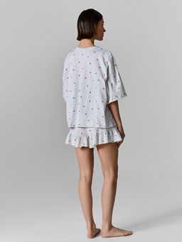 Комплект домашний женский свободного кроя серый - Mark formelle фото 3