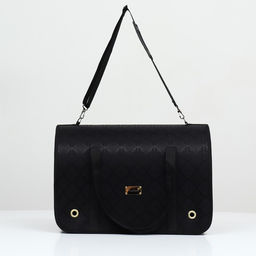 Сумка - переноска для животных Люкс, ПВХ, жаккард, 49 х 30 х 35 см, чёрная - Пижон фото 2