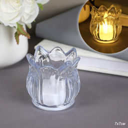 Свеча светодиодная 7х7 см / VFR-115 /уп 6/480/прозрачная - Галеонтрейд фото 6