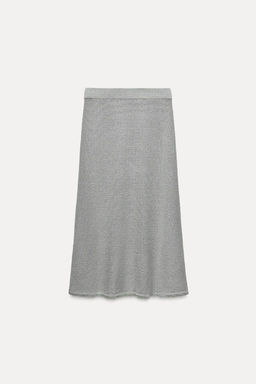 KNIT MIDI SKIRT WITH BEADING - Zara фото 4