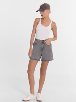 Шорты женские джинсовые в сером цвете светло -серый 2024-DS302-1