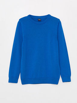 Bisiklet Yaka Basic Uzun Kollu Erkek ?ocuk Triko Kazak