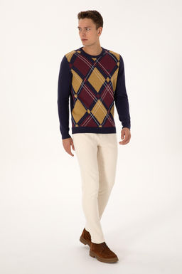 Erkek Regular Fit Bisiklet Yaka M_rd_m Kazak