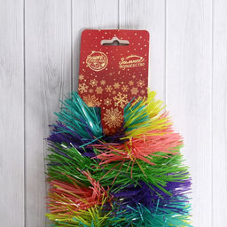 Цена за 10 шт. Мишура Радуга d-8 см 200 см - Зимнее волшебство фото 2