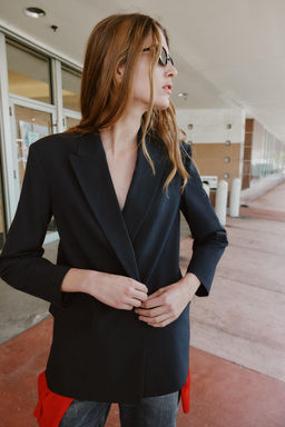 OVERSIZE DOUBLE-BREASTED BLAZER - Zara фото 14