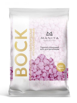 Manita Professional Воск для депиляции в гранулах синтетический, пион, 100 г фото 4