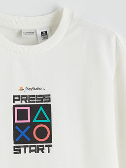 PlayStation Bask?l? Erkek ?ocuk Kal?n Sweatshirt