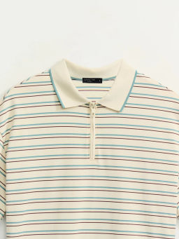 Футболка на молнии в полоску / Zarina фото 9