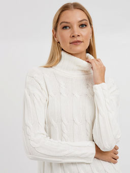 водолазка женская из хлопка с объемными косами - Glenfield фото 4