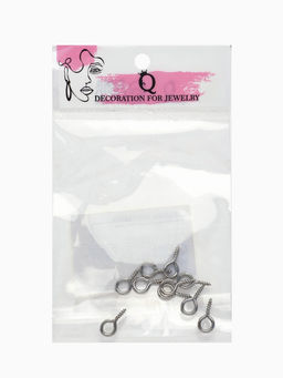 Цена за 2 шт. Штифт винтовой для кулона СМ-936, (набор 10 шт.) 1.4?0.7?0.15 см, цвет серебро