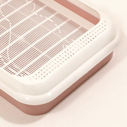 Туалет «Лекси» для кошек, с решёткой и совком 45×36×15 см, розовый