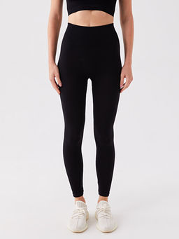 Beli Lastikli D?z Seamless Kad?n Tayt