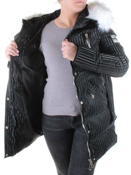 2037 BLACK Куртка зимняя облегченная женская Yixiangyuan - Fashion фото 8
