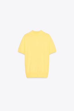 SHORT SLEEVE KNIT POLO TOP - Zara фото 24