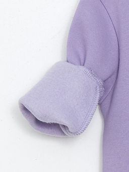 Bisiklet Yaka Bask?l? K?z ?ocuk Sweatshirt