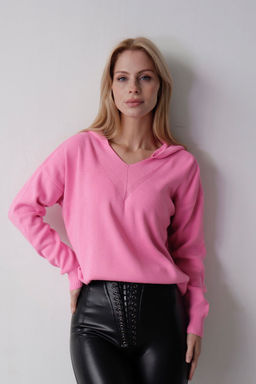 10669 Пуловер с капюшоном розовый - Martichelli фото 11