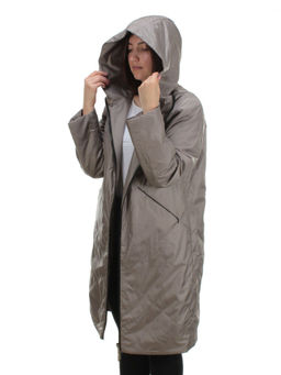 22098 DK.BEIGE Куртка демисезонная двухсторонняя женская (80 гр. синтепон) - Fashion фото 11