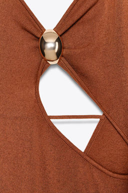 KNIT DRESS WITH CUT OUT DETAIL - Zara фото 9