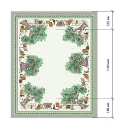 Набор кухонный «Этель» Olivia, скатерть 180×145 см ± 3 см, салфетки 40×40 см - 8 шт., 100% хлопок