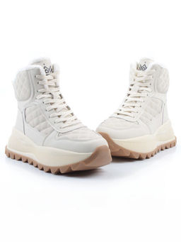 04-PAML06-2Z LT. BEIGE Ботинки зимние женские (натуральная кожа, 100% шерсть)